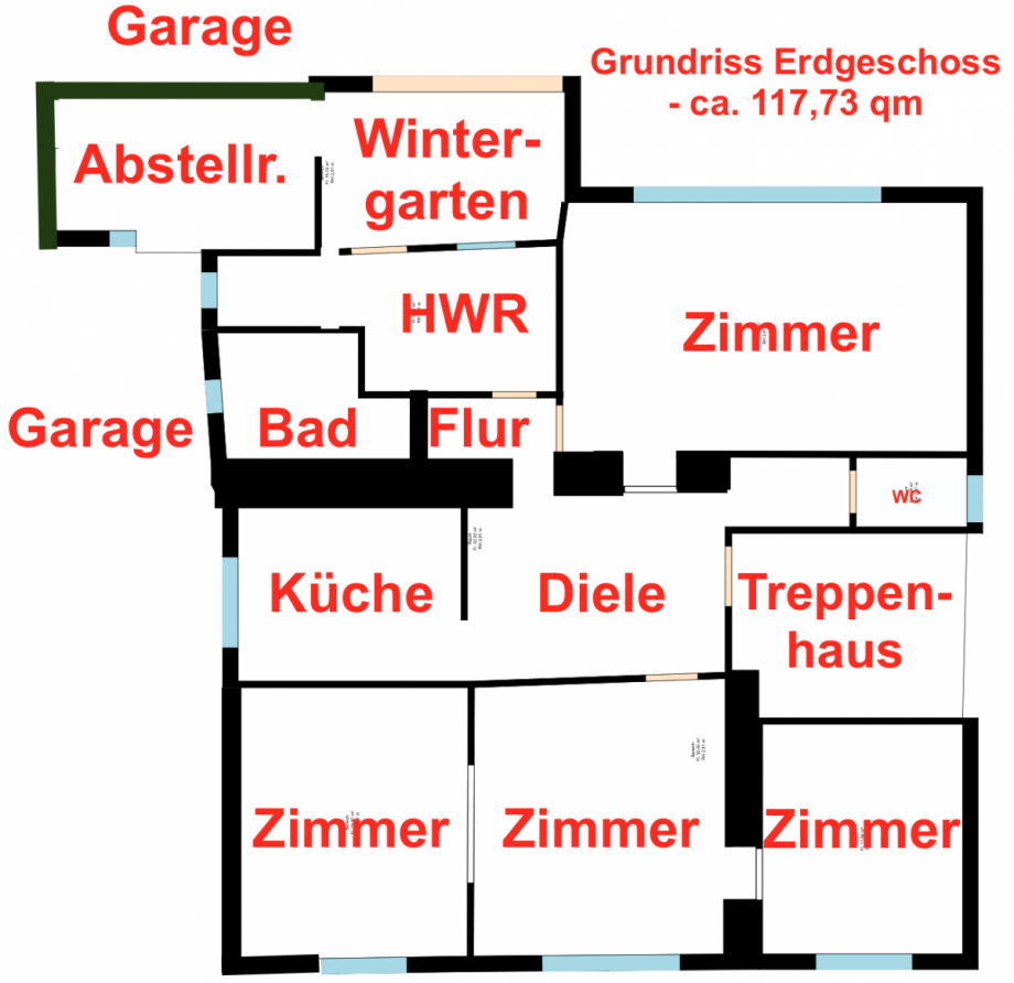 Grundriss EG (nicht Ma�stabsgetreu) Haus Trier
