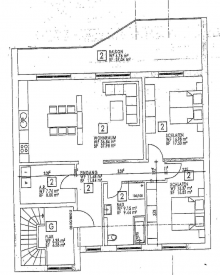Grundriss F�hren  - Exklusive 3-Zimmer Mietwohnung mit gr. Balkon, 2 Stellpl�tzen & Einbauk�che