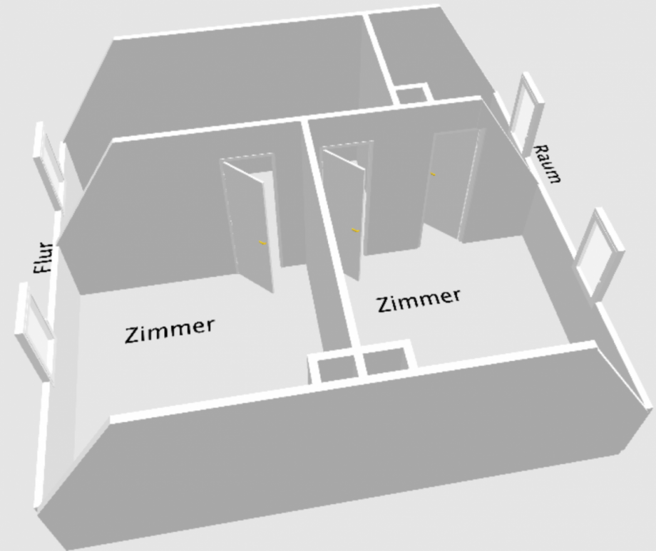 2. Obergeschoss 3D Marketingplan Haus Trier