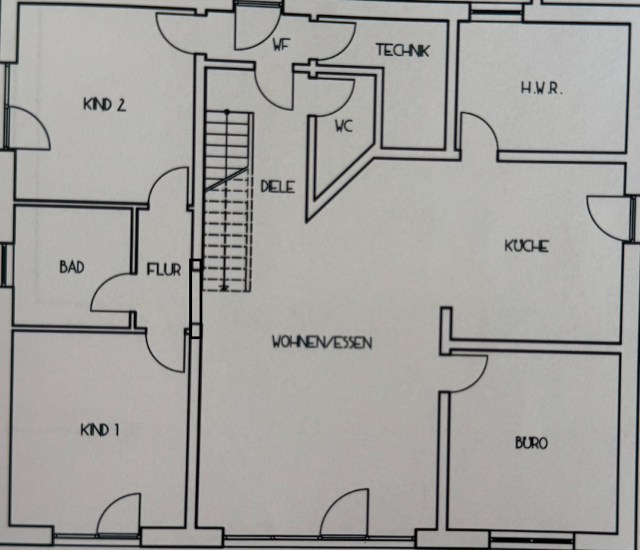 Grundriss Erdgeschoss Einfamilienhaus Thalfang B�sch