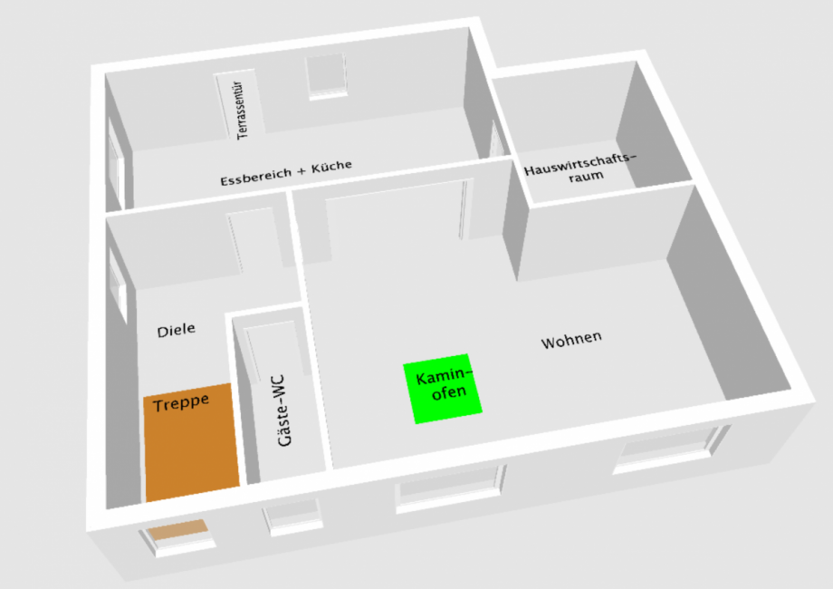 3D Marketingplan Erdgeschoss Haus Kl�sserath