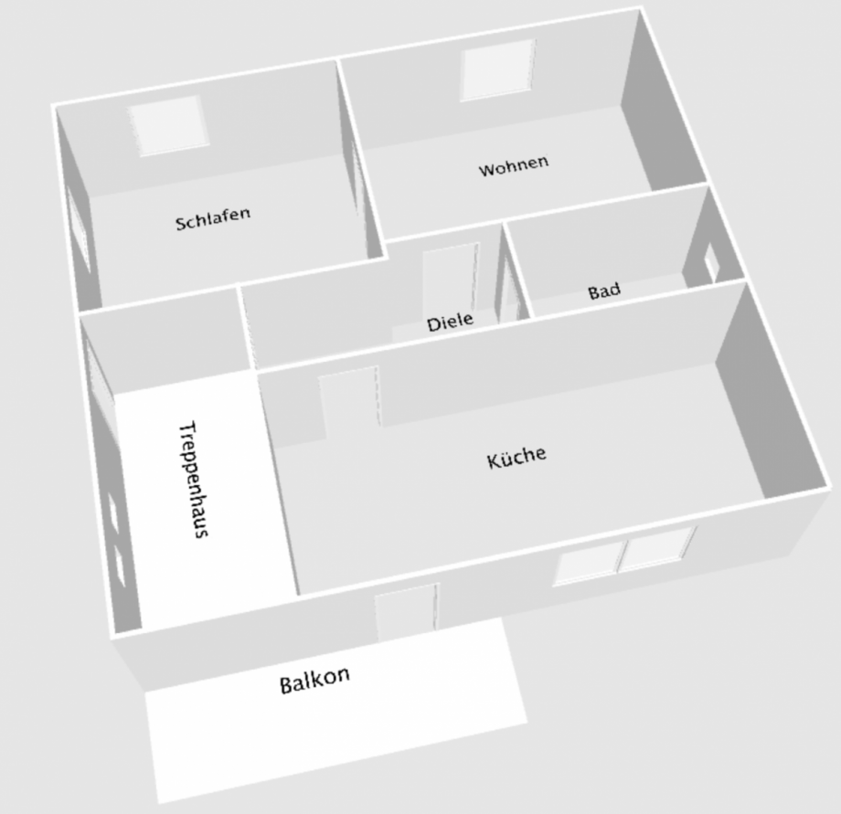 3D Marketingplan 1. Obergeschoss (nicht Ma�stabsgetreu) Mehrfamilienhaus Schweich