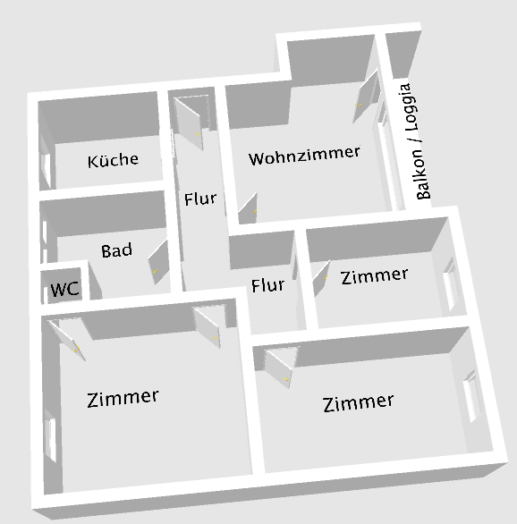 3D Marketingplan Dachgeschosswohnung Trier