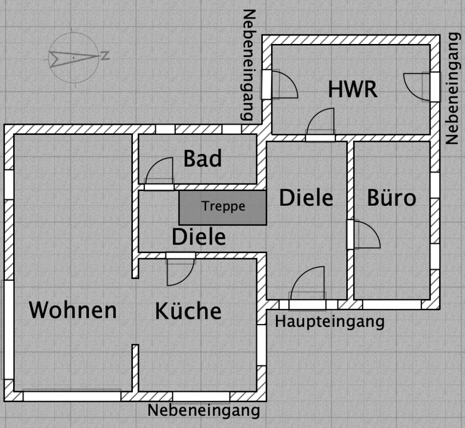 Marketingplan EG Wohnhaus (nicht Ma�stabsgetreu) Haus Schweich