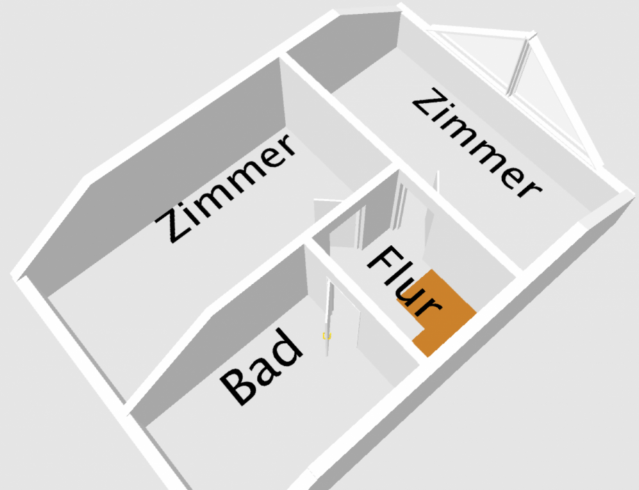 Obergeschoss 3D Reihenmittelhaus Trier