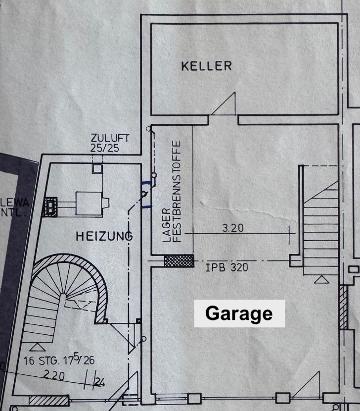 Grundriss Untergeschoss Reihenhaus Fell