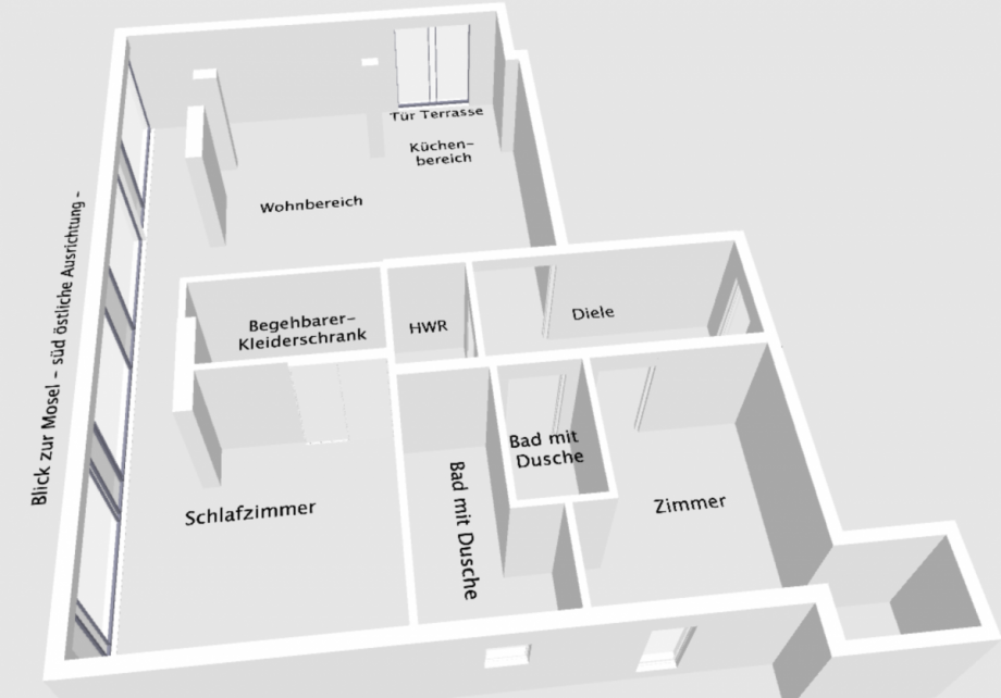 3D Marketingplan Wohnung Mehring