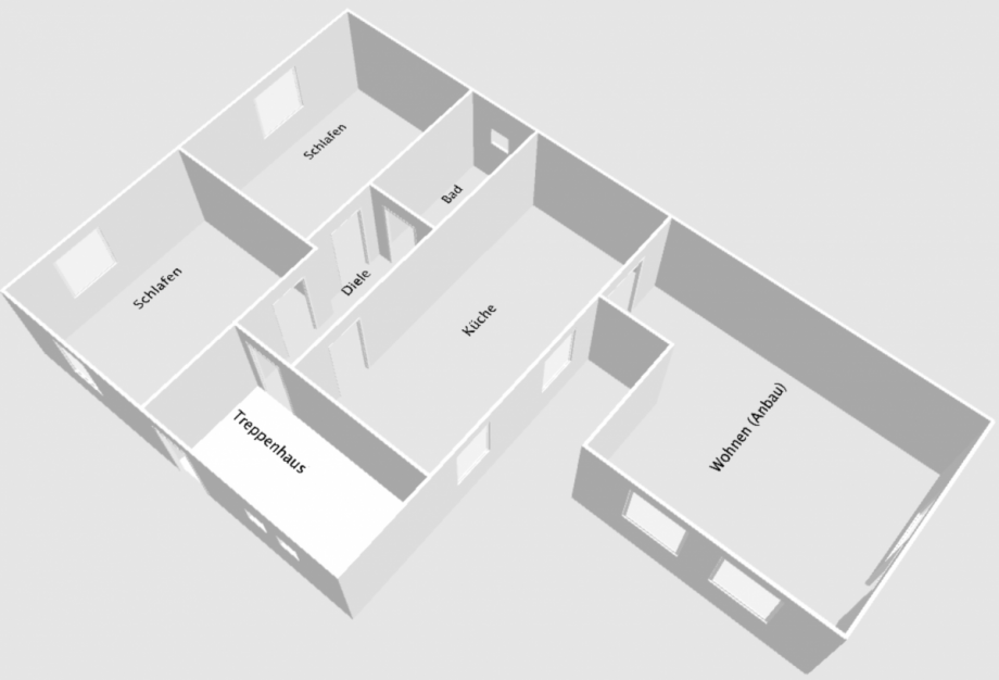 3D Erdgeschoss Marketingplan (nicht Ma�stabsgetreu) Mehrfamilienhaus Schweich