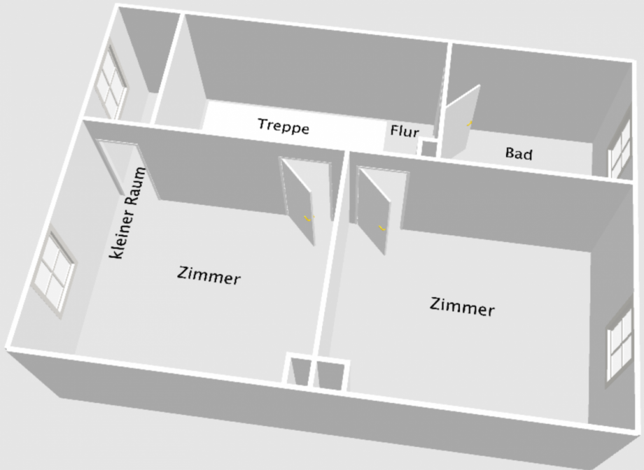 1. Obergeschoss 3D Marketingplan Haus Trier