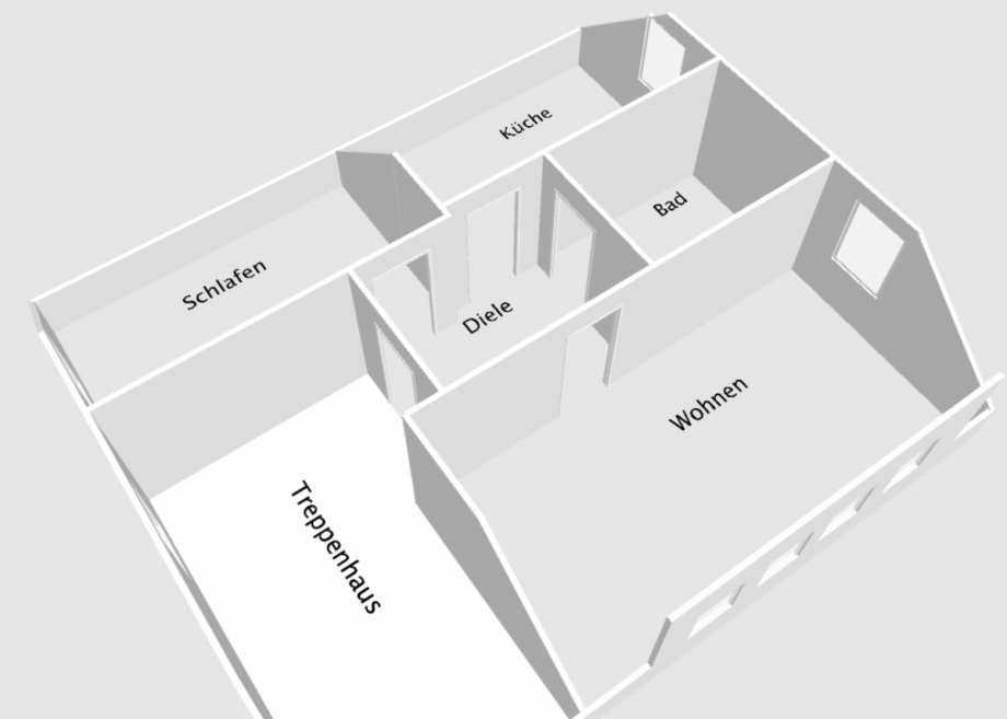 3D Marketingplan 2. Obergeschoss (nicht Ma�stabsgetreu) Mehrfamilienhaus Schweich