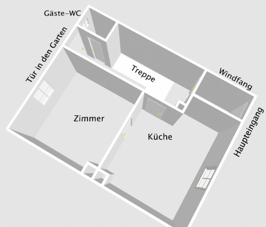 Erdgeschoss 3D Marketingplan Haus Trier